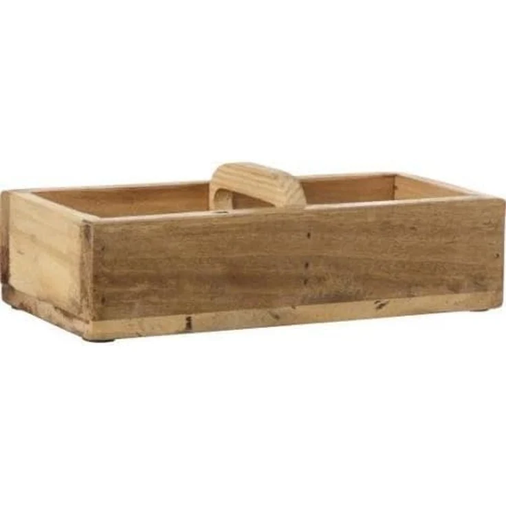 Ib Laursen - Holzkiste Unika Holz Kiste 13x9x30cm 2 Fächer mit Griff 21779-00 – Bild 1