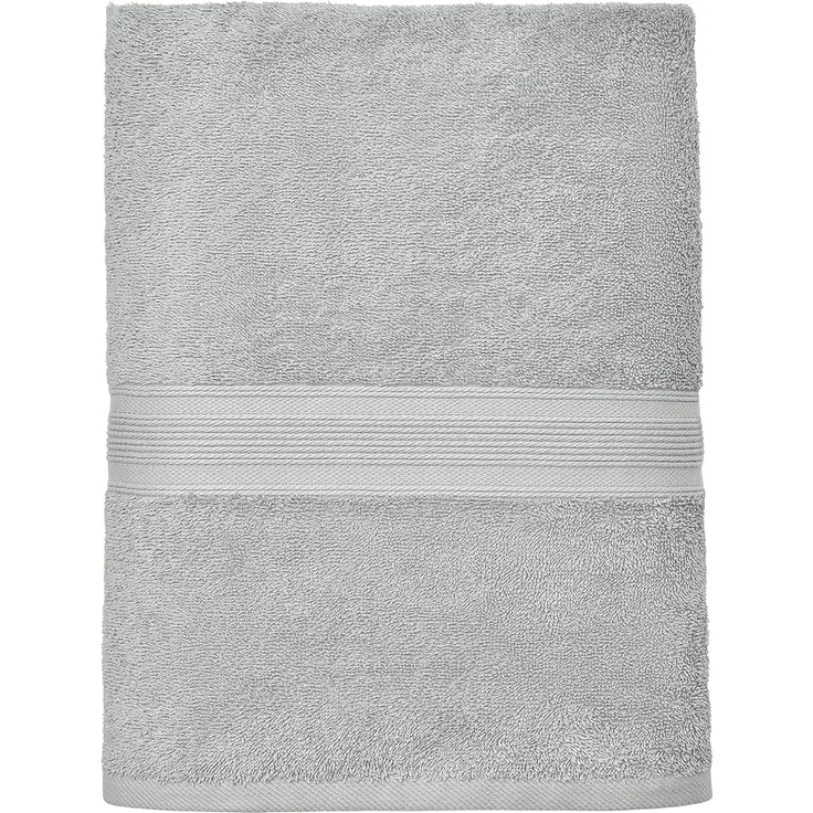 leevitex® Saunatuch Saunatuch Frottee XXL, (1-St), 80 x 200 cm, extra groß & saugfähig, Silber/Hellgrau – Bild 8