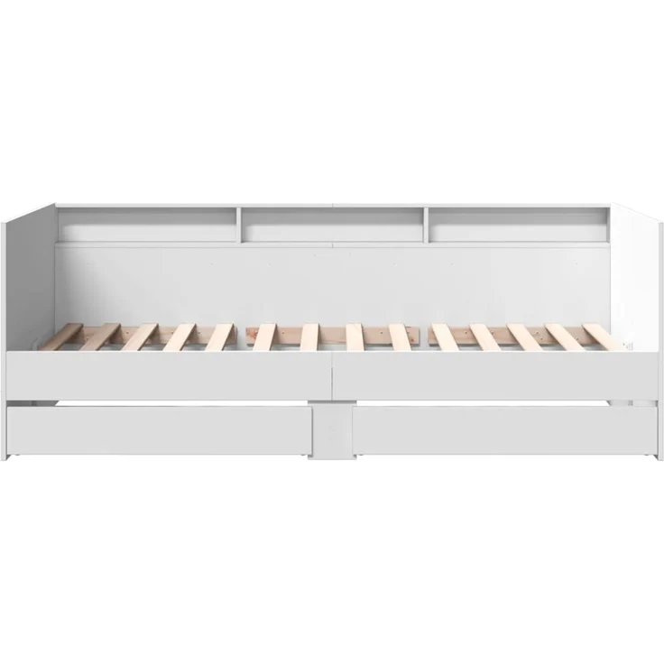 vidaXL Tagesbett mit Schubladen ohne Matratze Weiß 100x200 cm 3280839 – Bild 4