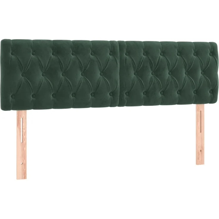 vidaXL Kopfteile 2 Stk. Dunkelgrün 80 x 7 x 78/88 cm Samt 346365 – Bild 2