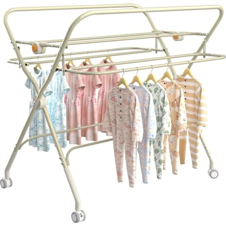 Wickeltisch, zusammenklappbar, mit Aufbewahrungskorb, Struktur aus Eisen, max. Belastung 25 kg, für Neugeborene, ergonomisches Design, Wickeltisch, 75 x 68 x 83–91 cm (A) Grau – Bild 4