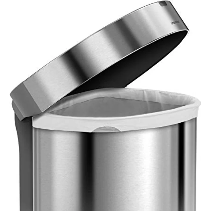 Simplehuman 45L halb-runder Sensormülleimer, gebürstet – Bild 8