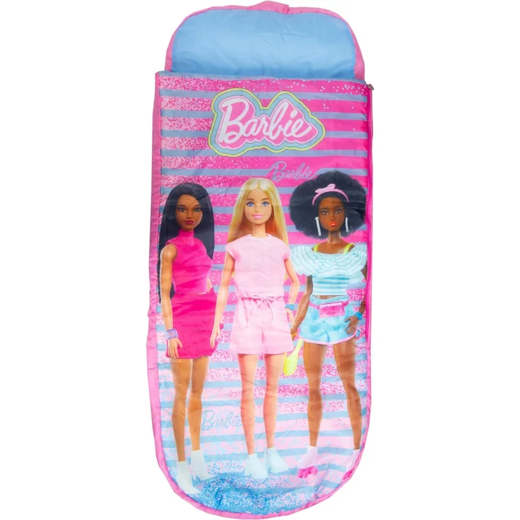 Character World Barbie ReadyBed Kinder Aufblasbares Luftbett und Schlafsack mit Pumpe | Mädchen Reisematratze für Übernachtungen und Camping oder Zuhause – Bild 1