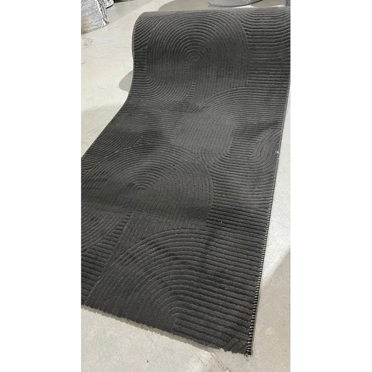 Rutschfester Läuferteppich 80 x 80 cm Polyester Grau 88685218 [en. casa] – Bild 4