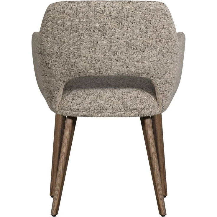 Esszimmerstuhl Murat aus Chenille-Stoff, skandinavisches Design, Natur Braun, weich gepolstert – Bild 3