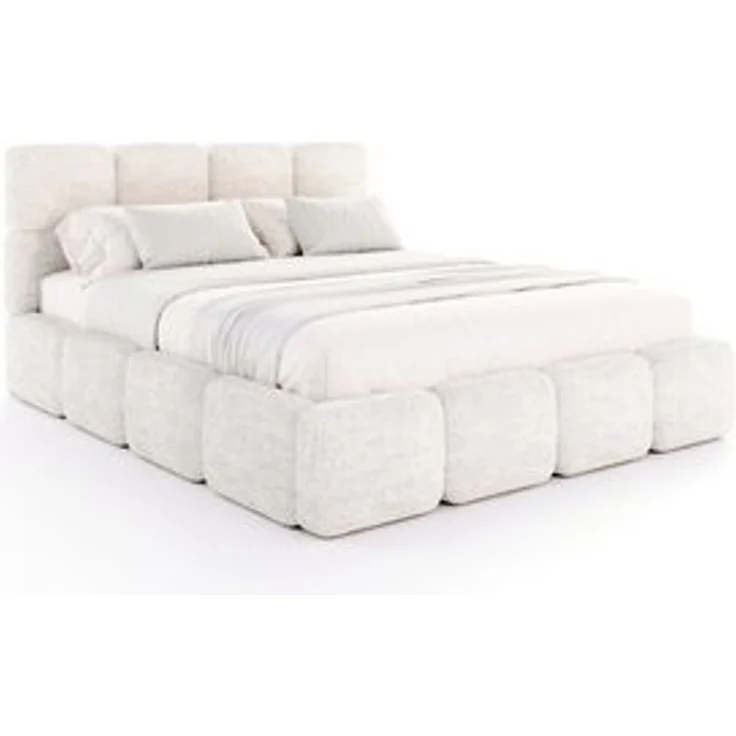 FDM Polsterbett CLOUDY Bettgestell Bett 140x200, 160x200, 180x200 cm Bestseller (verfügbar 140x200 160x200 180x200cm, Bettrahmen, Bett, mit großen gepolsterten Kopfteil, mit Bettkasten zum aufklappen), Hebbarer Metallrahmen, Bettkasten, ohne Matratze – Bild 6