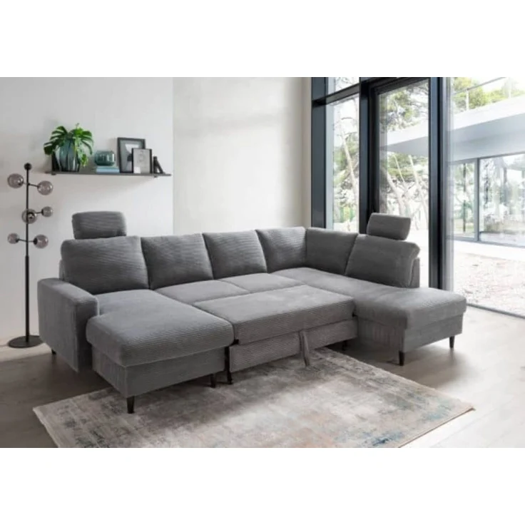 Wohnlandschaft Passo Cord mit Schlaffunktion – Benformato – Bild 4