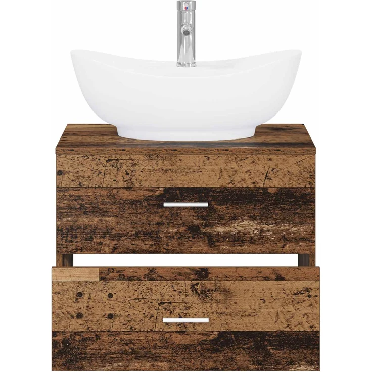vidaXL Waschbeckenschrank Altholz 62,5 x 44,5 x 80 cm Holzwerkstoff 3404404 – Bild 3