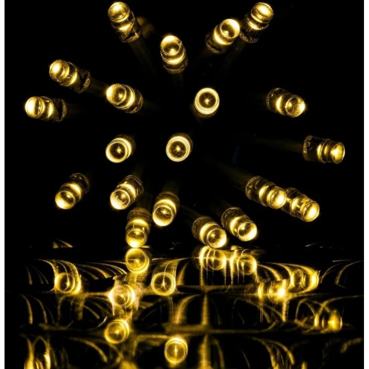 VOLTRONIC® Eisregen Lichterkette, innen und außen, IP44, Größen- und Farbwahl, 400 LEDs, warmweiß, Fernbedienung – Bild 2