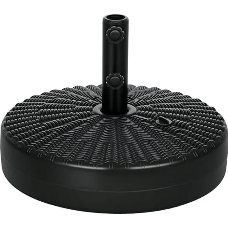 Outsunny Schirmhalter Sonnenschirmständer 29 kg Sonnenschirmfuß, für Stöcke bis Ø 48 mm, Schirmständer, 1 tlg, Schirmfuß