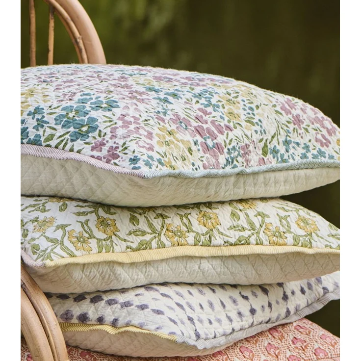 Ib Laursen - Kissenbezug Kissenhülle 50x50cm Baumwolle Bunt Blumenmuster 6894-00 – Bild 2