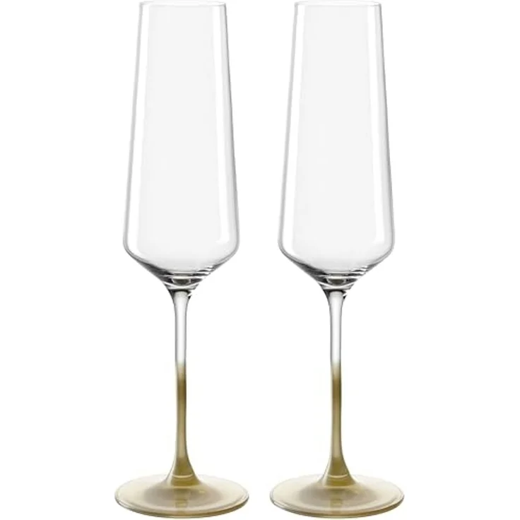 LEONARDO Sektglas PUCCINI, goldfarben, 2-tlg, Kristallglas, 2er Set, 280ml – Bild 1