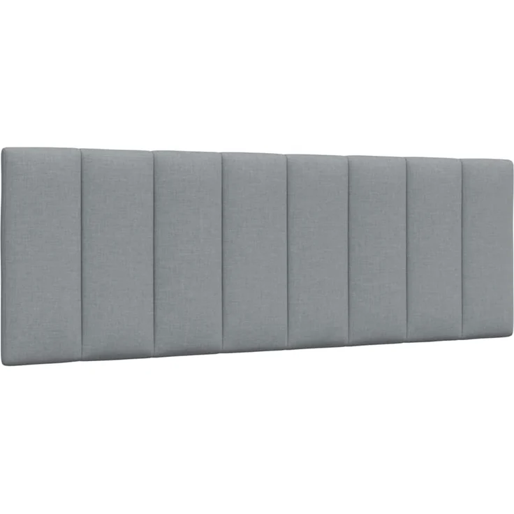 vidaXL Kopfteil-Kissen "Hanko" Hellgrau 140 cm Stoff Grau – Bild 1