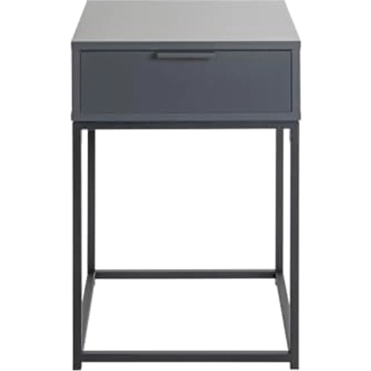 XXXL Nachtschrank Malmö, Metall, Anthrazit, 1 Schublade, 40x60x40 cm, für Schlafzimmer – Bild 3