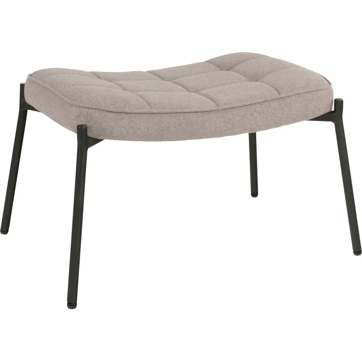 Fußhocker >Glasgow< in Graun-braun, Stoff - 61x36x41cm (BxHxT)