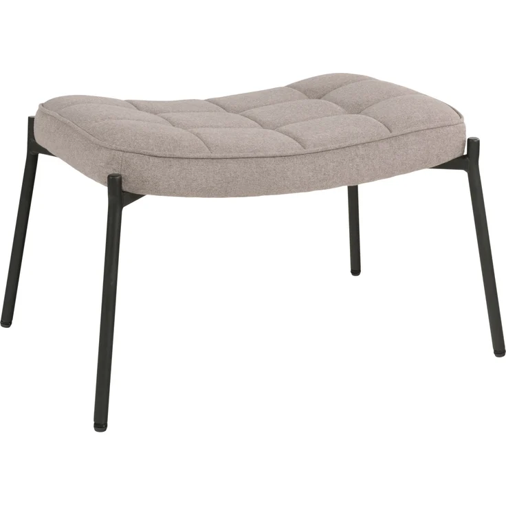 Fußhocker >Glasgow< in Graun-braun, Stoff - 61x36x41cm (BxHxT) – Bild 1