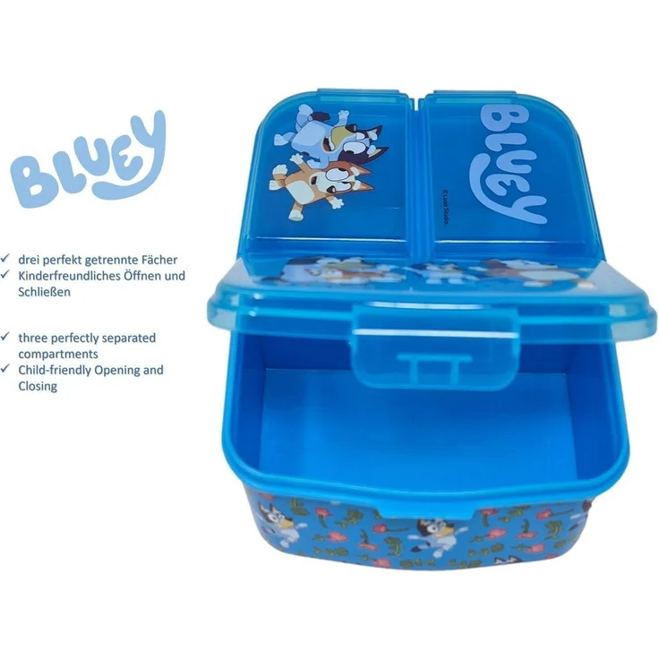 Brotdose Lunchbox Sandwichbox Kinder Kunststoff BPAfrei Bluey – Bild 5
