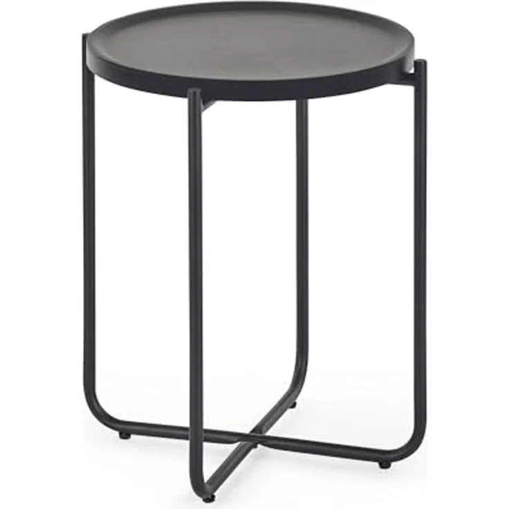 Julian Bowen Sagrada Couch- und Lampentisch-Set, rund, Schwarz – Bild 6