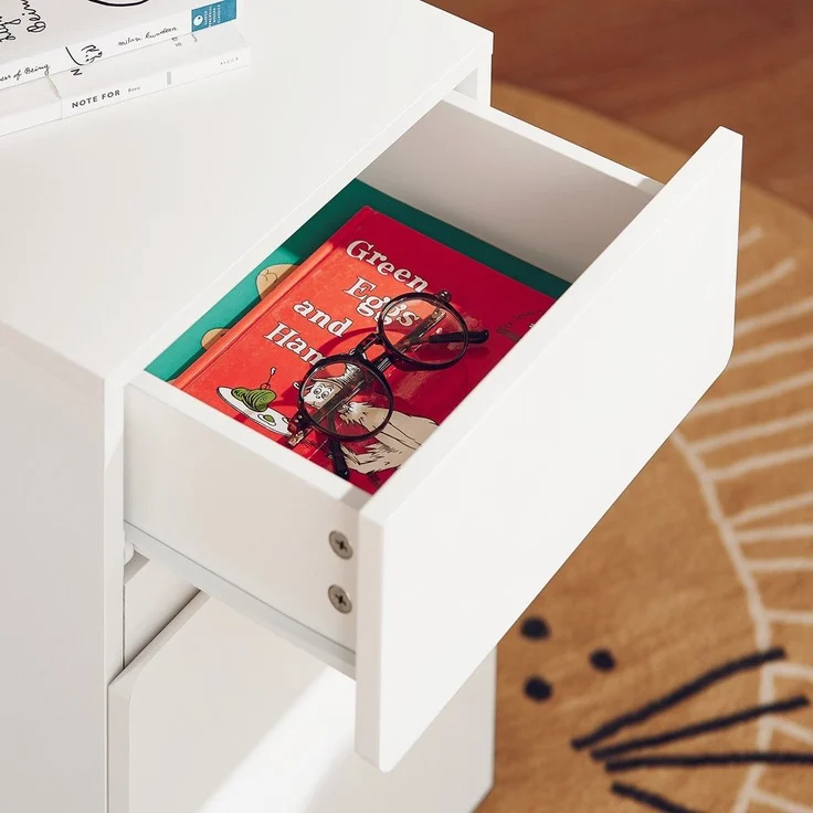 SoBuy ASK05-W Schubladenschrank Büro, MDF, Lackiert, Weiß, 45 x 59 x 45 cm – Bild 7