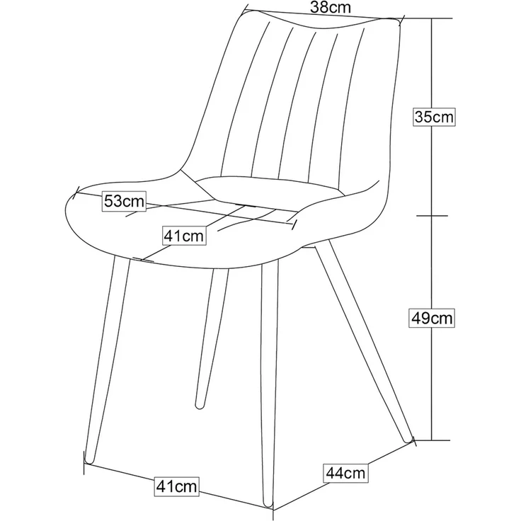 Stuhl 2er Set Helsinki Stühle in Anthrazit - gemütliches Design - B/H/T: 53x86x59 cm – Bild 12