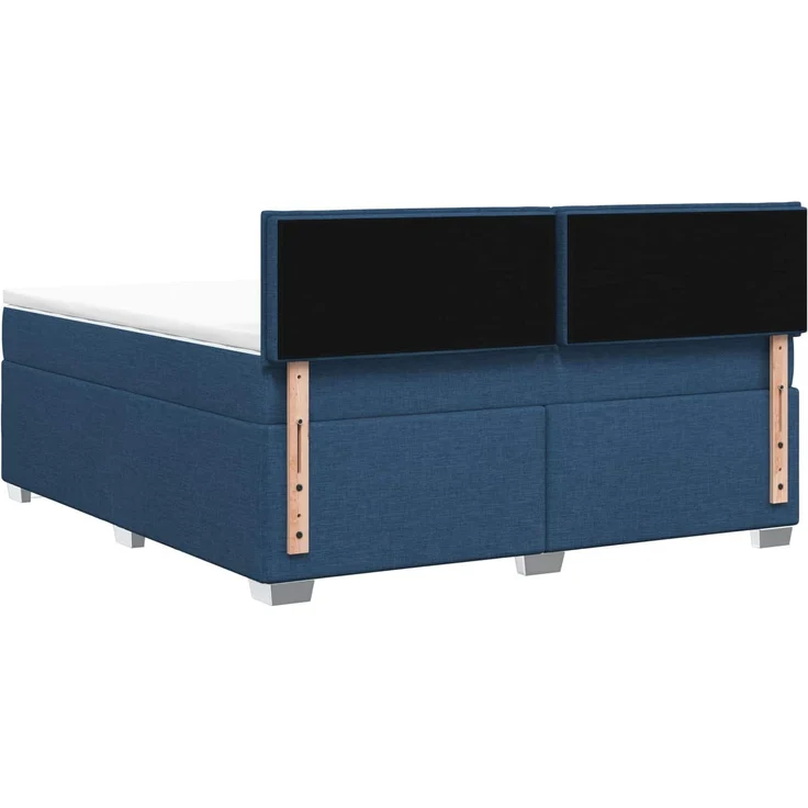 vidaXL Boxspringbett mit Matratze mit Kopfteil Blau 180 x 200 cm Stoff 3450536 – Bild 8