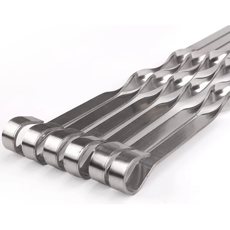 BAYLI Grillspieß 6x Grillspieße aus Edelstahl, 45cm Schaschlikspieße Set, Schampura – Bild 5