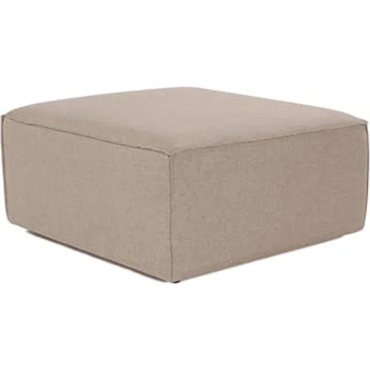 Atelier Del Sofa Stylish Brown Pouffe, 85 x 85 x 43 cm | 100% Hornbeam Frame, 100% Linen Fabric, 32 DNS Foam | Perfect for Modern Living Rooms & Cozy Spaces – Bild 1