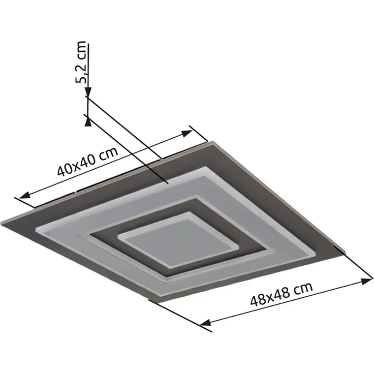 LED Deckenleuchte anthrazit, L 48 cm – Bild 9