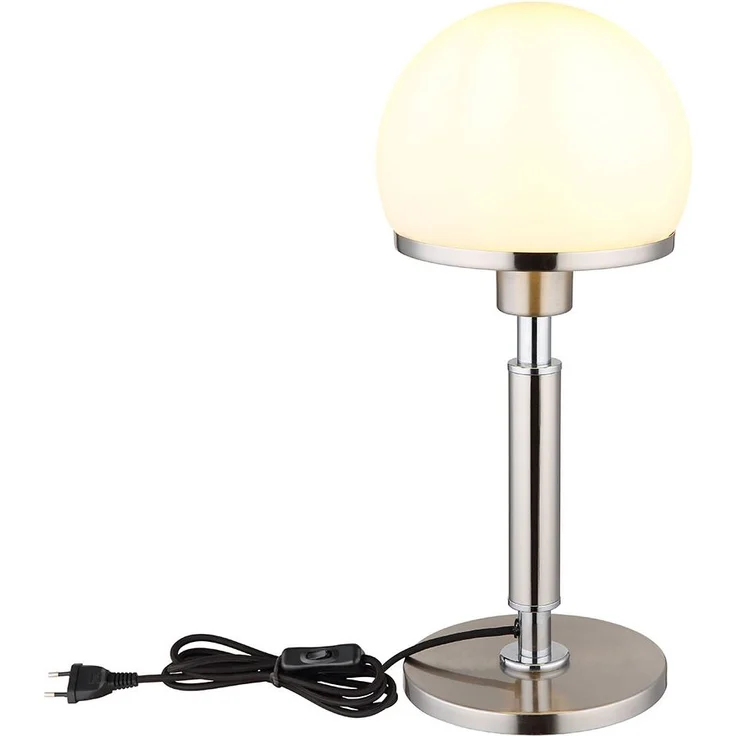 Tischleuchte, Pilz Design, Glas, opal, H 40 cm – Bild 10
