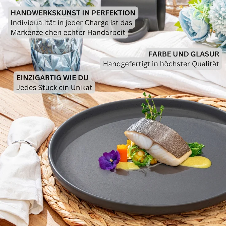 SÄNGER Steingut Speiseteller Leeds 4 teilig – Bild 5