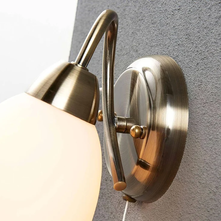 Lindby Wandleuchte Mael, Glas Bronze IP20, 1 x 40 W – Bild 8