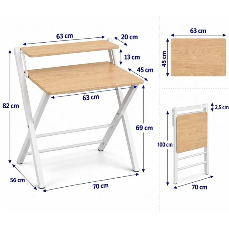 Relaxdays Klappbarer Schreibtisch Monitoraufsatz – Bild 4