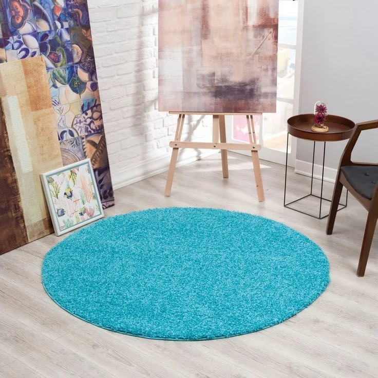 Sanat Hochflor-Teppich LOCA, rund, Höhe: 30 mm, Wohnzimmer, Langflor, Shaggy, Schlafzimmer – Bild 1