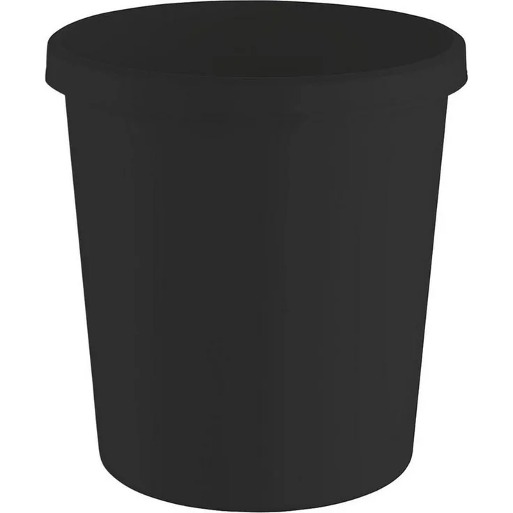 Papierkorb 18l H331xØ315mm m.Griffrand Ku. schwarz HELIT ""