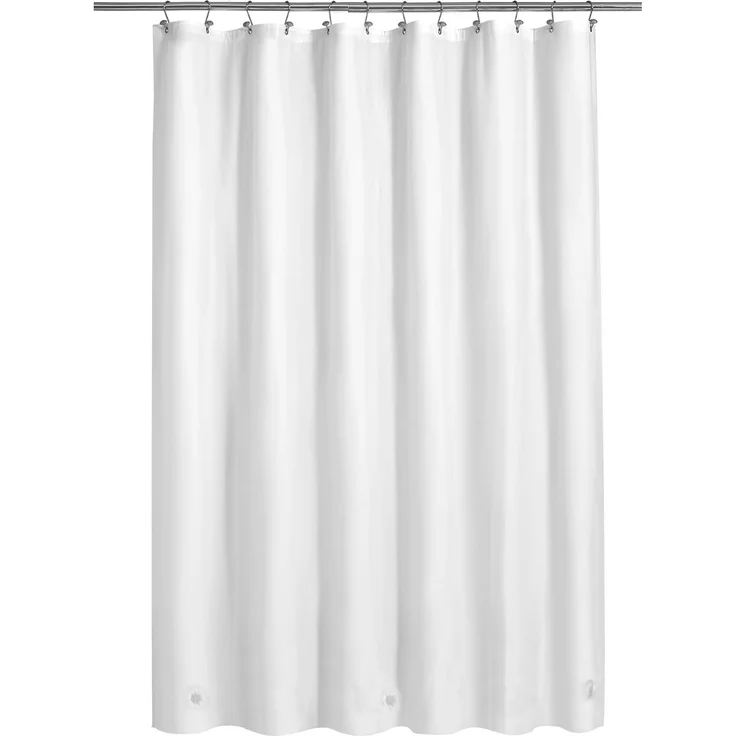 Barossa Design Weißer innerer Duschvorhang, Premium-PEVA, BPA- und PVC-frei, kein chemischer Geruch, Leichter Duschvorhang mit 3 Magneten, Metallösen, Weiß, Standardgröße