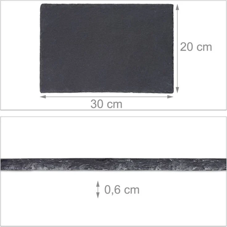 Schieferplatte 30x20 cm 6er Set – Bild 4