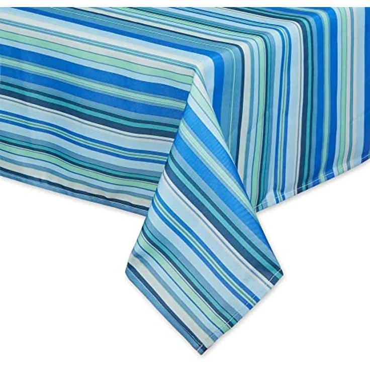 DII Tischdecke, vielseitig verwendbar, maschinenwaschbar, gestreift, 152 x 213 cm, Blue Ocean – Bild 2