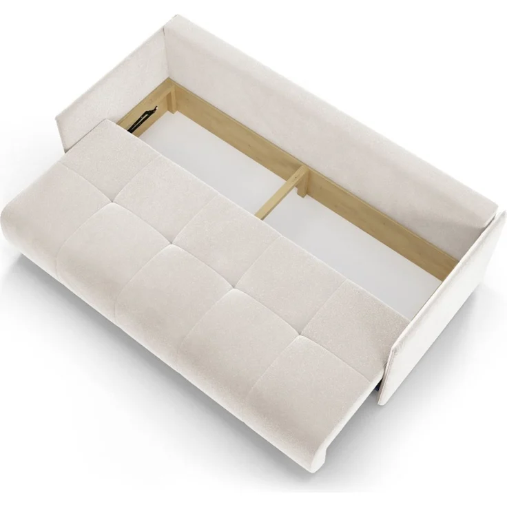 Wohnero24 NESSA Sofa mit Schlaffunktion 191x142 cm – Schlafsofa Creme 3-Sitzer mit Bettkasten – Bild 7