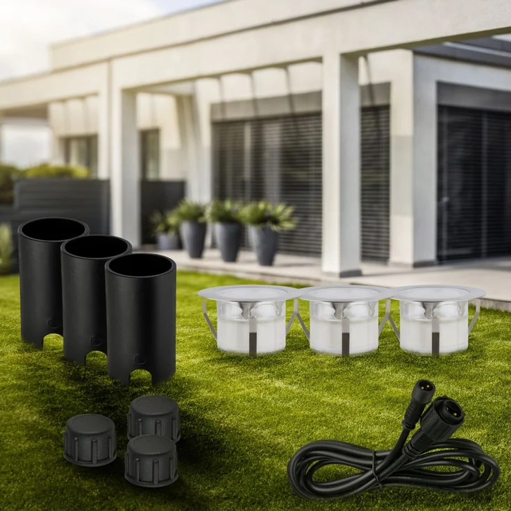 Briloner LED Boden-Einbaustrahler Connect to Shine3er Ergänzungsset 3x 1W warmweiß – Bild 5