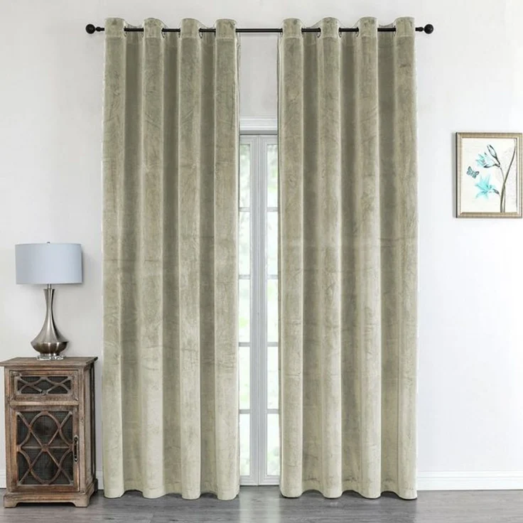 texpot Vorhang Samtvorhang 140x245 cm mit Öse wasserabweisend (1 St), Ösen, verdunkelnd – Bild 4