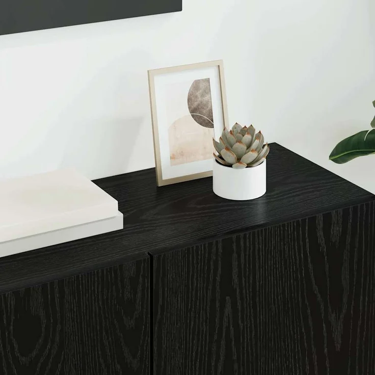 vidaXL TV-Wandmöbel 5 Stück Schwarz Eichen-Optik Holzwerkstoff 3402772 – Bild 3