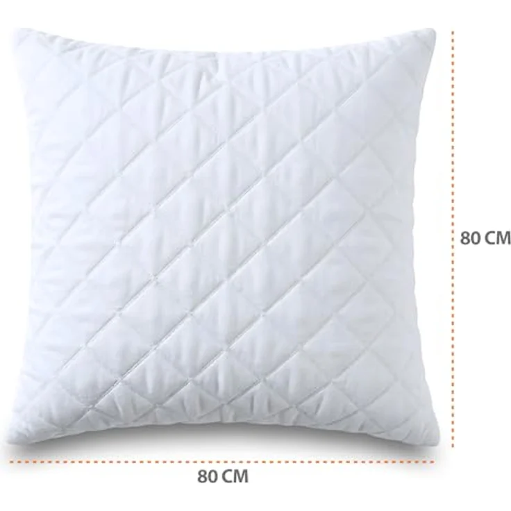 Amazinggirl Kopfkissen 80x80 cm - Kissen Allergiker Schlafkissen Polster Pillow Made in EU und Pillows for Sleeping 80x80 Bett Kissens für Schlafen Oeko-Tex Weiß – Bild 2