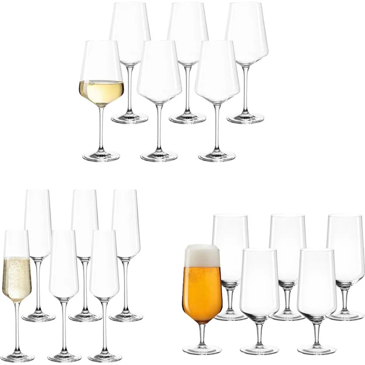 Leonardo PUCCINI Wein, Bier- & Sektgläser 18er Set