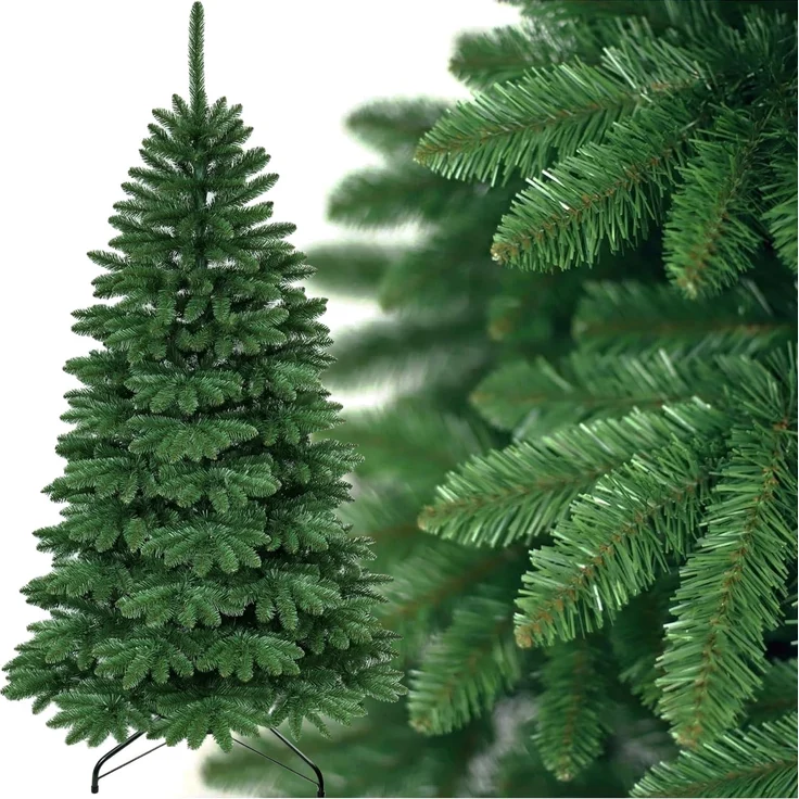 QLS Künstlicher Weihnachtsbaum NK13, Fichtenbaum, Tannenbaum mit Ständer 120-250 cm Christbaum Wohnzimmer – Bild 1