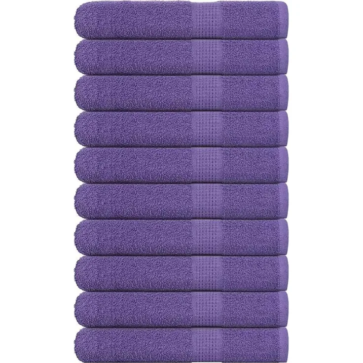 vidaXL Saunatücher FROGN 10 Stk. Lila 80x200 cm 360 g/m² 136889