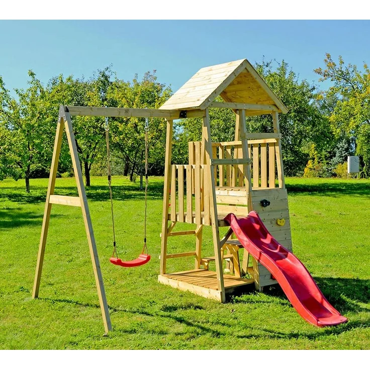 Wendi Toys Holz Spielturm Gorilla | mit Rutsche, – Bild 7