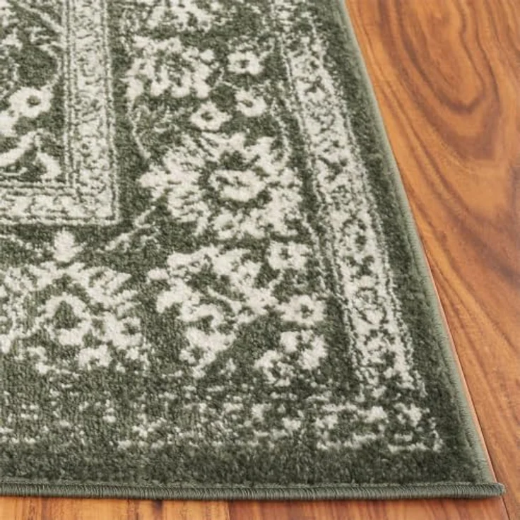 Safavieh Akzent-Teppich 91x152 cm - Adirondack Collection - Transitional Design, Dunkelgrün & Elfenbein, Pflegeleichte Synthetikmischung, Ideal für Wohnzimmer, Schlafzimmer, Büro – Bild 2