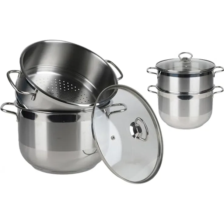Urban Living 8 Liter Couscous-Topf Ø 24 cm Edelstahl Kochtopf 31321