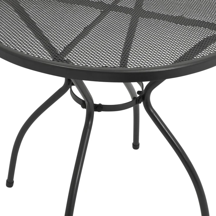 DEGAMO Gartentisch CLASSIC, 70cm rund, Stahl + Streckmetall anthrazit – Bild 4
