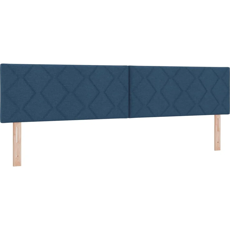 vidaXL Boxspringbett mit Matratze mit Kopfteil Blau 200 x 200 cm Stoff 3450571 – Bild 4